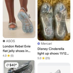 Disney Silver Light-Up Sandals